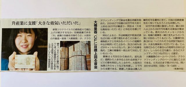 朝日新聞掲載。クラウドファンディングでのご支援ありがとうございます。