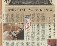 岐阜新聞掲載「木升 全国の8割、大垣で作りマス」